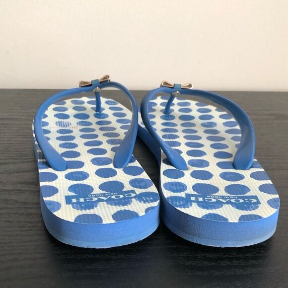 Coach blue bow Amel flip flops - Picture 7 of 7